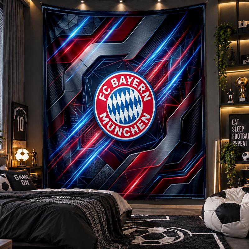 Nástěnná tapiserie s potiskem Bayern Mnichov, látka do obývacího pokoje, ložnice, domácí dekorace