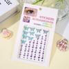 Shell Crystal Tattoo Sticker Glitter Eyeliner Eyebrow Makeup Face Diamond Temporary Tattoo Butterfly Rhinestone Eyeliner Sticker
