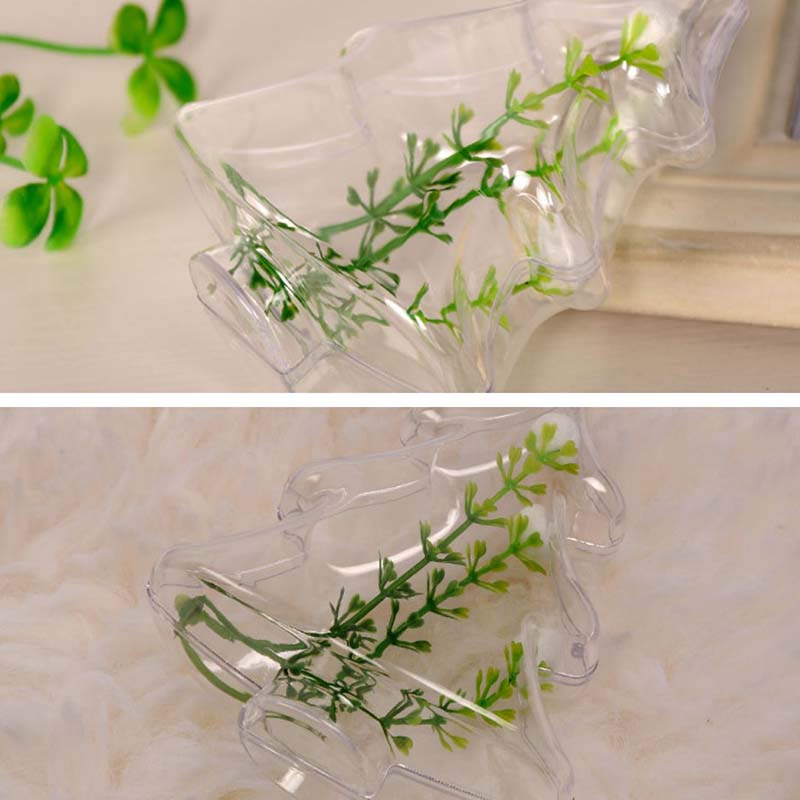 WTEMPO 10PCS Transparent Plastic Christmas Tree Shaped Decorative Boxes Christmas Decorations DIY Christmas Gifts Home Ornaments and Pendants
