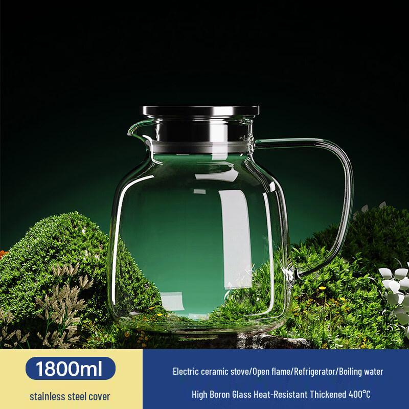 ZISIZ Glass Pitcher with Tea Infuser