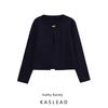 Kaslead New Women Clothes Western Style Versitile Fashion Gold Decorated Row Button Knitted Outerwear 6427013