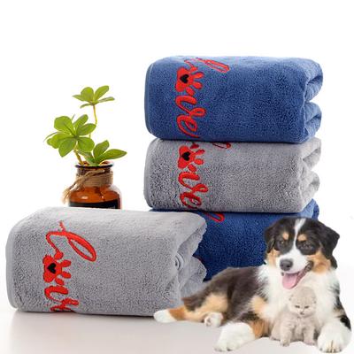 1/2pcs Quick Drying Dog and Cat Towels Soft Fiber Towels Bath Towel Pet Bathrobe Covenient  Cleaning Towel Pet Supplies