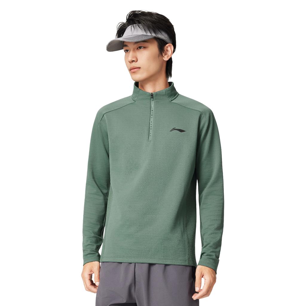 Li Ning Running Series Stand Collar Logo Letter Stitching T-Shirt Men Tops ATLV221-3