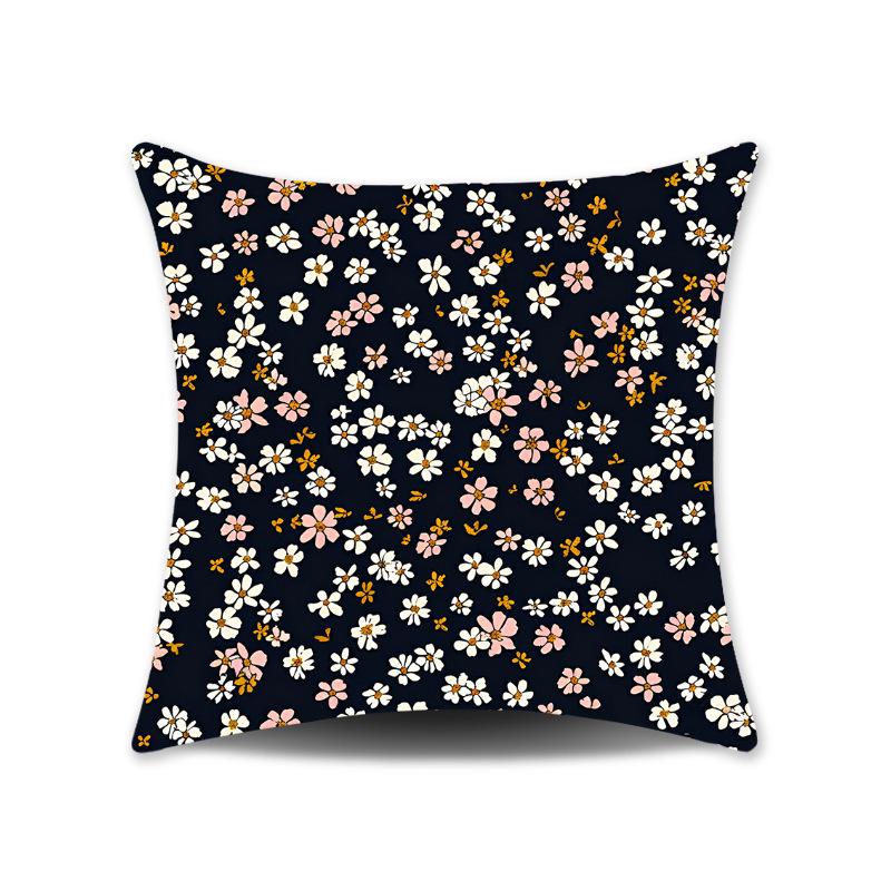 Natural Floral Print Throw Pillow Cover - Spring Design for Sofa, Bedroom, or Gift