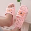 Fashion Kidmi Cartoon Bear Bathroom Leakage Slippers Summer Non-slip Massage Flat Slippers Unisex Injection-molded Shoes Casual Slippers