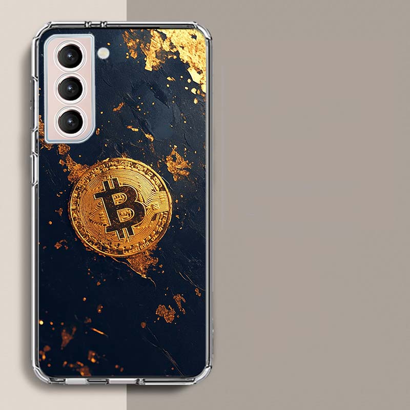 Bitcoin Money Phone Case For Samsung Galaxy S25 Edge S24 S23 FE S21 S20 S10 Plus S22 S26 Ultra Cover Clear Cases TPU Capa Shell