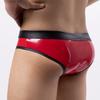 Slip Bikini Sexy da Uomo Colore Patchwork Davanti Vuoto Mutandine a Vita Bassa Design U-convesso Biancheria Intima Traspirante