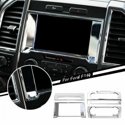 4x Cache Décoratif de Panneau de Commande Central pour Ford F-150 2015- Chrome