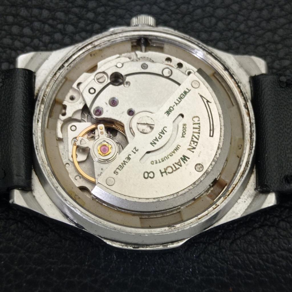 AUTOMATIC VINTAGE CITIZEN 8200 JAPAN MENS WHITE COLOR DIAL WATCH a702133-5 R208-a702133