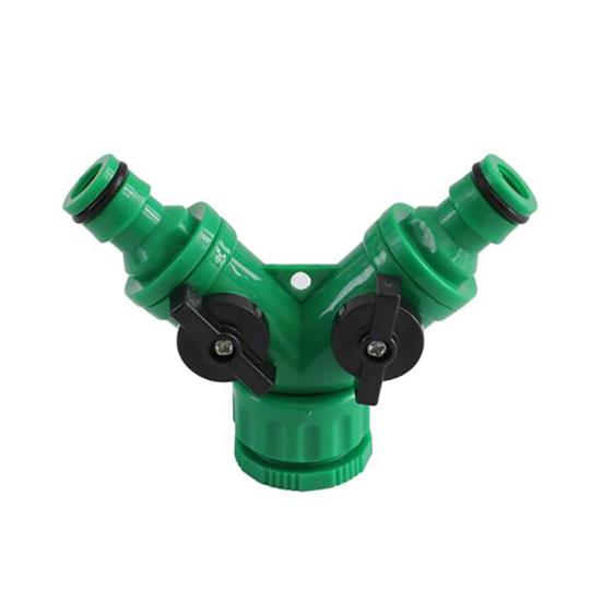 Ball Valve 2 Way No Leakage Plastic Y Connector Faucet Splitter for Watering
