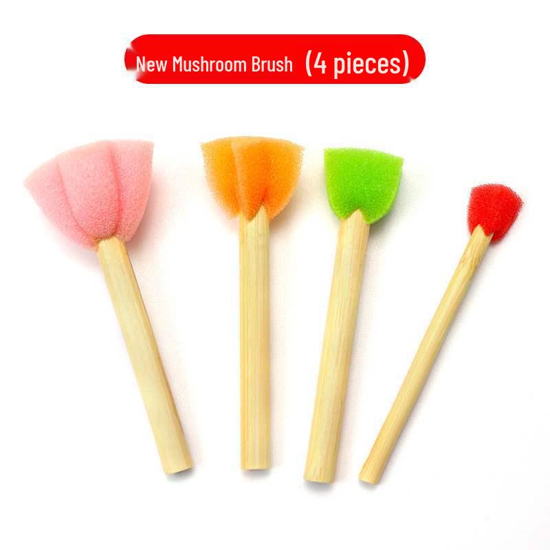Children's Round Sponge Paint Brush for Art & DIY