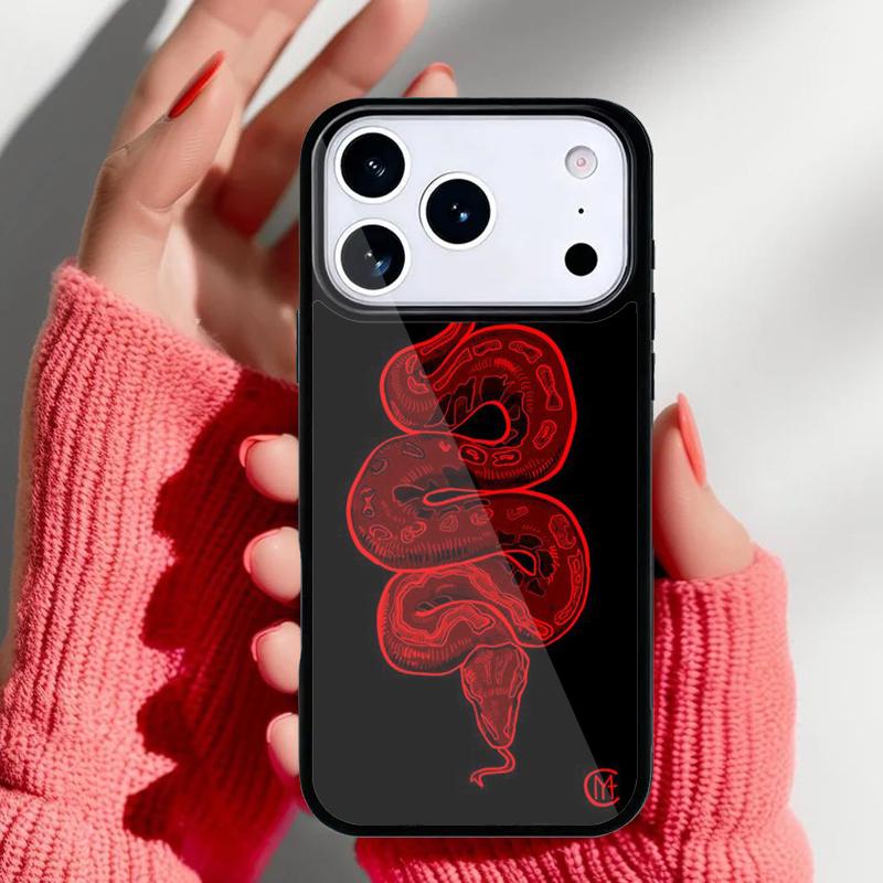 Snake Drawing Art Phone Case for iPhone 17 Air 16e 15 14 13 Pro Max Back Cover for 12 11 Pro Coque