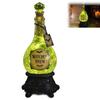 Bottiglia Pozione della Strega Illuminata Globo di Neve, Decorazione Apothecary di Halloween Verde Luminosa con Glitter Rotanti da Tavolo