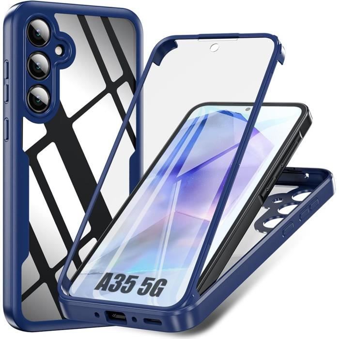 360 Case - Samsung - Galaxy A35 5G - Full Protection - Anti-Scratch - Navy Blue