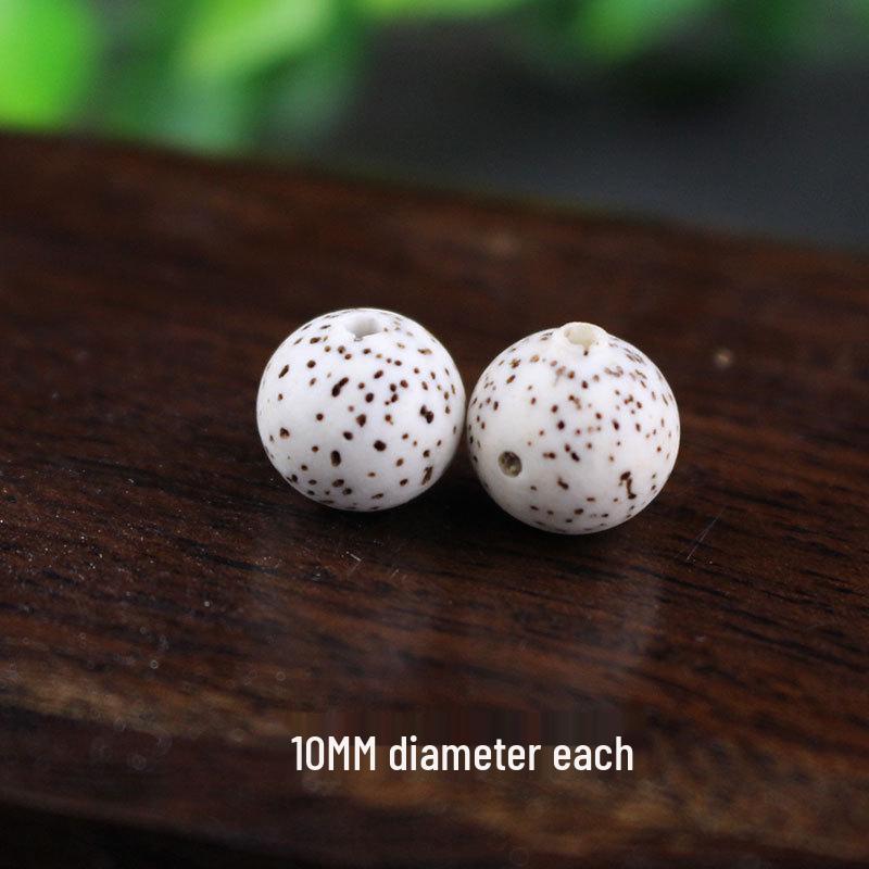 Star and Moon Bodhi Beads: Pure White High-Density 108 Bead Bracelet for DIY Prayer Accessories