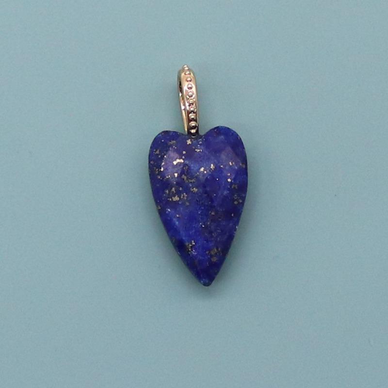 Hot-selling natural stone cut face heart-shaped picture stone pendant tiger's eye stone large ring pendant DIY jewelry accessories