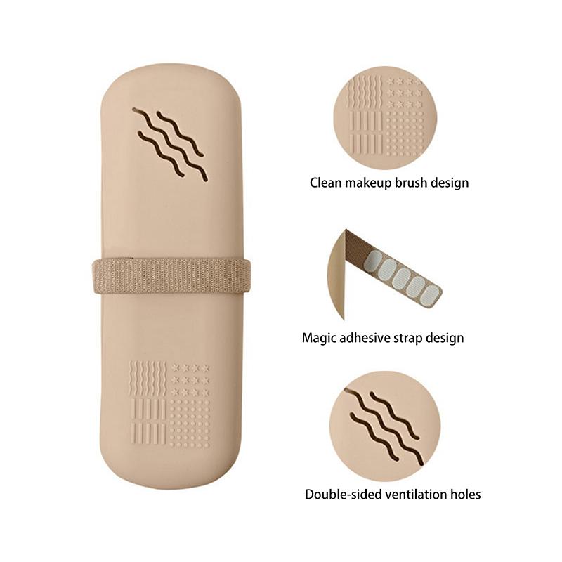 Silikonové pouzdro na make-up štětce na cestování Voděodolné pouzdro na make-up štětce na cestování na tužku na obočí a rty Organizér