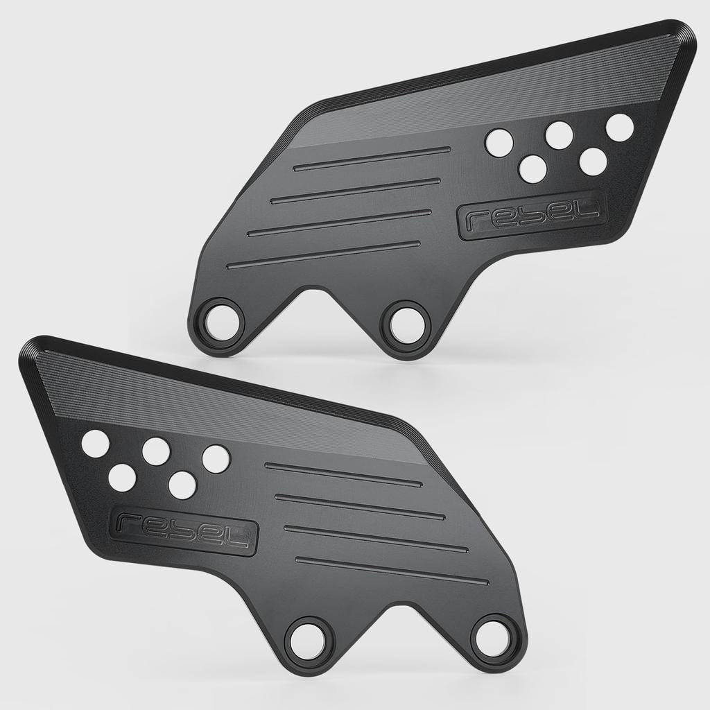 WOOGA Motorcycle Front Footpeg Protection Cover Footpeg Footrest Set Foot Plate Guard Protector Applicable Models Honda Rebel CMX1100 / DCT CMX 1100 P