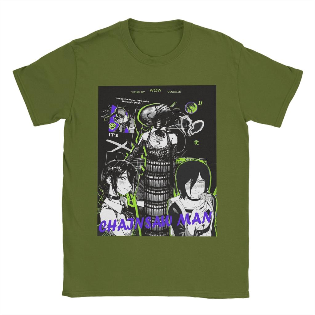 Reze Chainsaw Man Anime T-Shirt Strand Tolle T-Shirts Baumwolle Harajuku T-Shirt Für Mann Kurzarm Lässige Oberteile