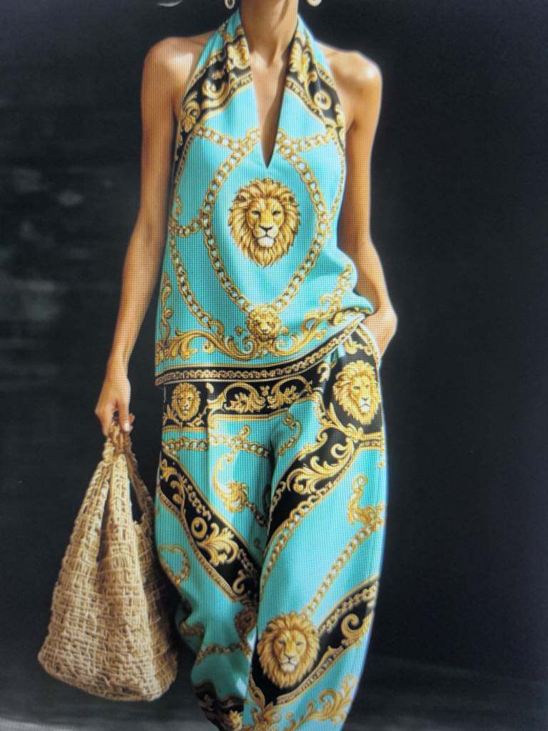 Women's summer casual wide-leg pants two-piece fashion trendy 1116 new European and American style sleeveless loose shoulder suit