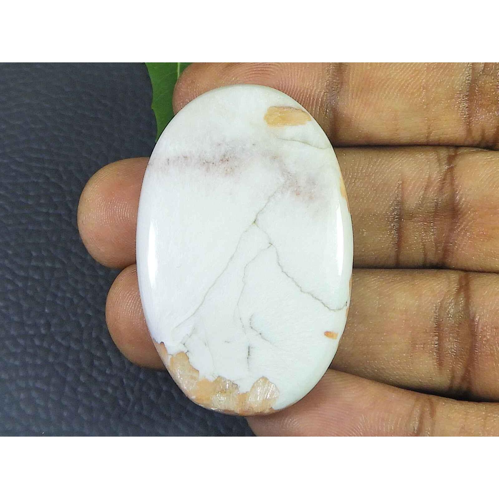 

Natural Pink Scolocite Oval Shape cabcohon Loose Gemstone 102Cts. 30X46X09MM SK-3535