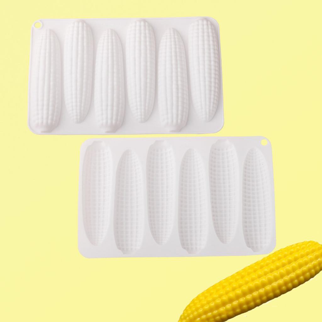 6 Stück Mais Silikon DIY Hohe Simulation Französisches Dessert Schokoladenkuchen Gemüse Backen Kleine Herzform Pfanne