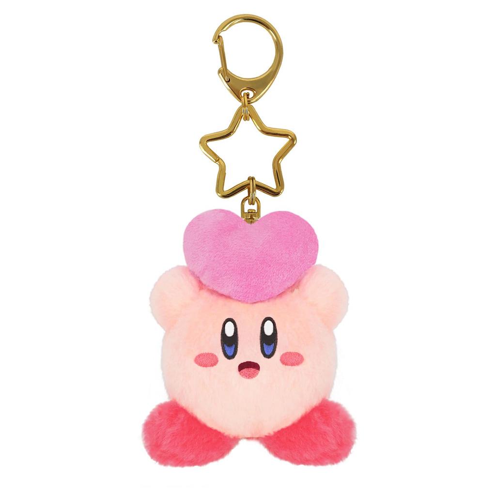 [Sanei Boeki] Kirby's Dream Land Mini-Mofu Mascot Keychain Friends Heart Throw Plush Toy