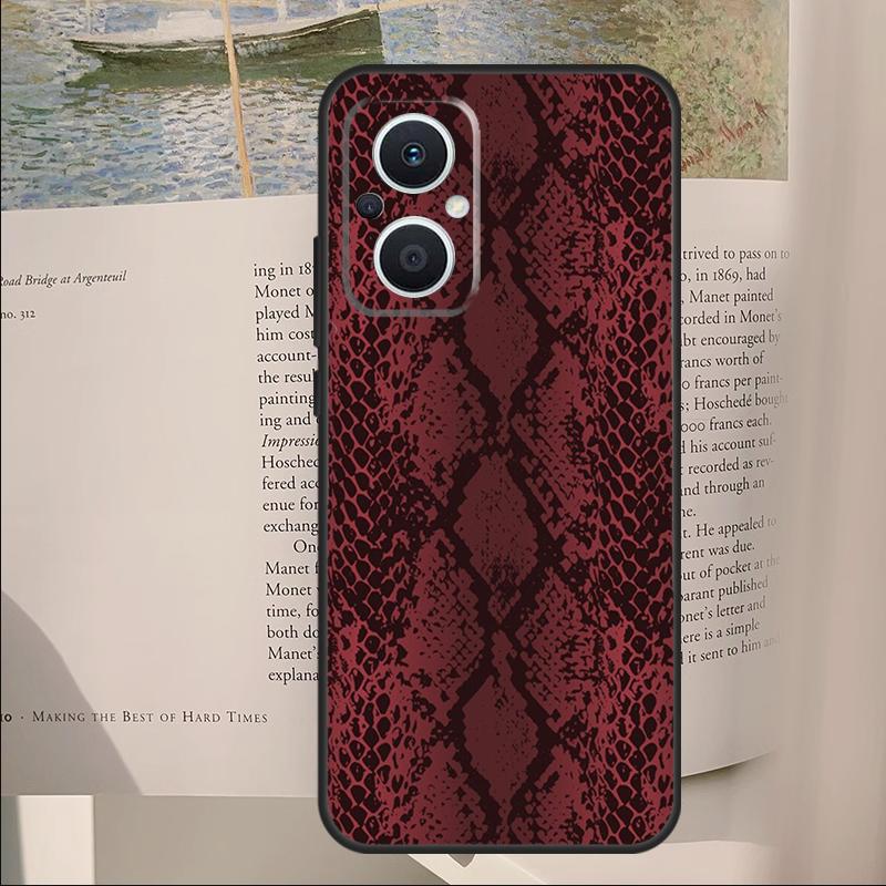Чехол под змеиную кожу для OPPO Reno 8 7 Lite 11F 12F 13F 14F 10 12 13 14 Pro Чехол для OPPO Find X8 X5 X6 X9 Pro OPPO Reno11