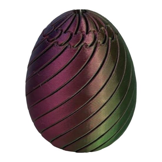 Huevo Giratorio Divertido Huevo de Pascua Espiral Impreso en 3D Figura Juguete Giratorio para Adultos Alivio del Estrés y la Ansiedad