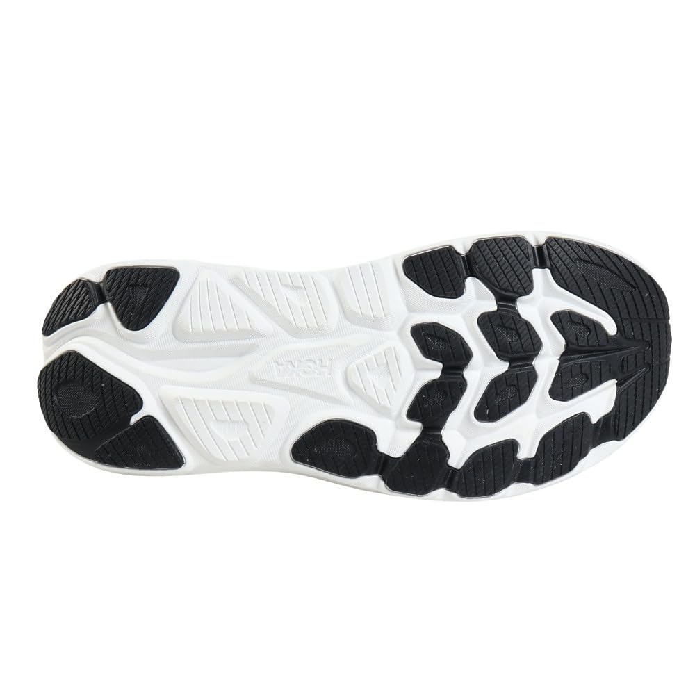 HOKA Clifton 10 Wide Running Black and White and Cushioned for Running and Walking and Shoes, (1162050-BWHT), Ultra-Lightweight (Black White/Size