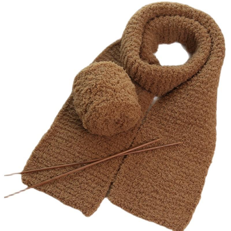 New Arrival! Coral Fleece Yarn Scarf - Soft Baby Velvet Hand-Knitted Fine Yarn