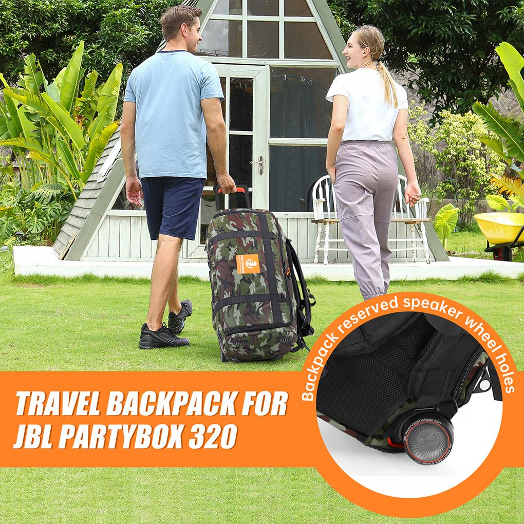 Speaker Bag For JBL Partybox Stage 320 BT Travel Case Protective Speaker Carrying Case Portable Speaker Carry Tote Bag Backpack