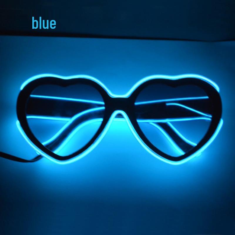 

Heart-shaped Luminous EL Glasses - Peach Heart Valentine s Day Party Accessories