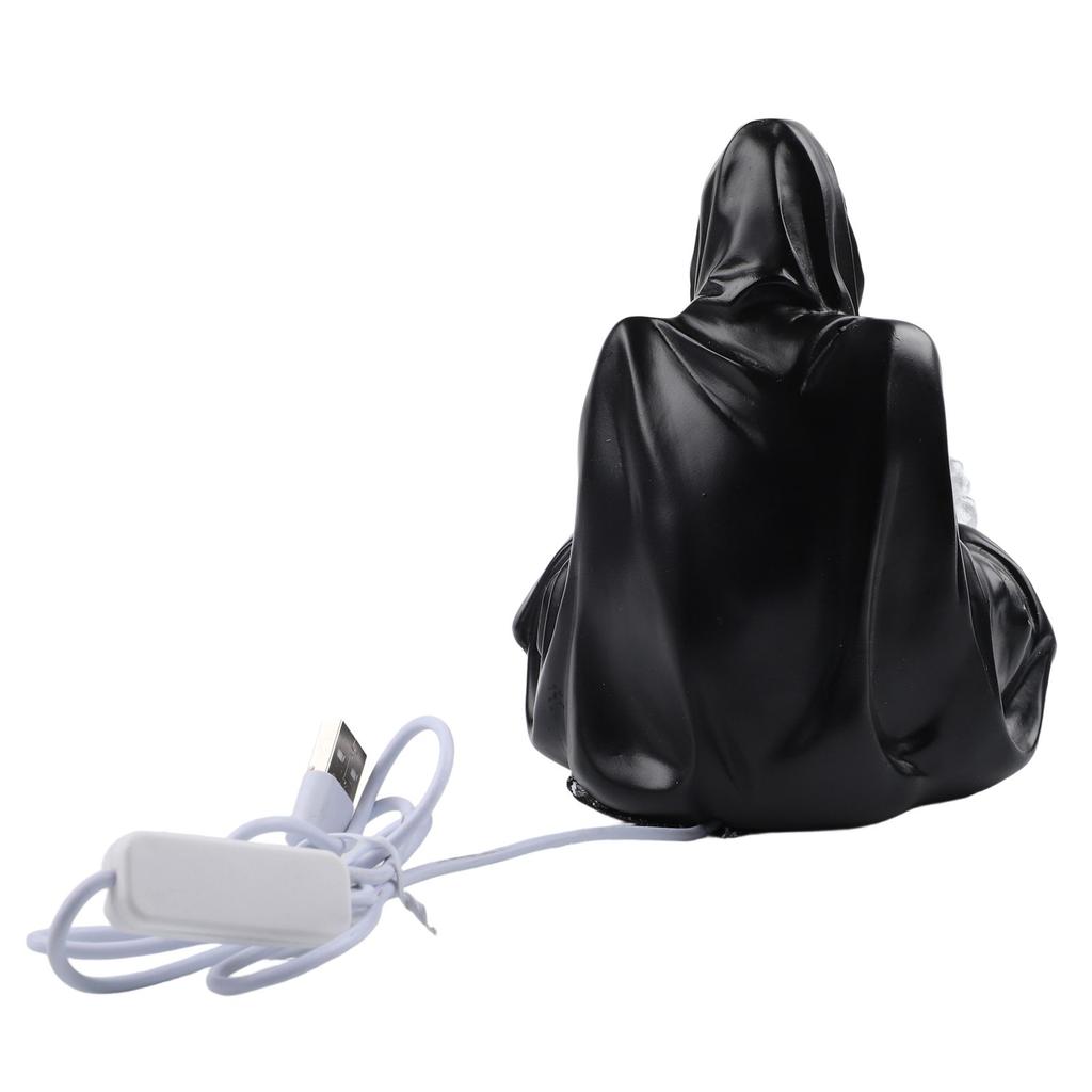 Desktop Decor Floating Glowing Ball Halloween Theme Eerie Light Decoration Enchanting Display Shadowy Design Versatile Use