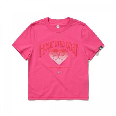 HearT Graphic ShorT Sleeve T shirT  Pink 