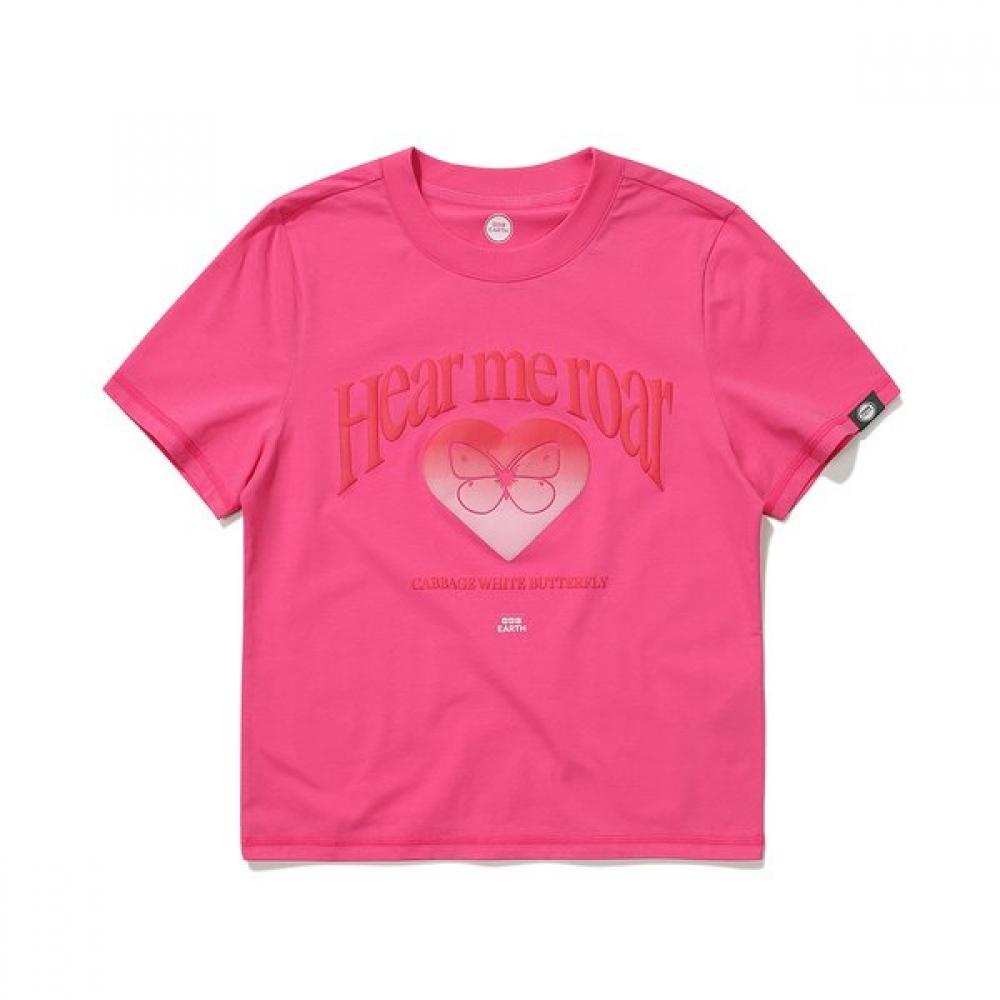 HearT Graphic ShorT Sleeve T shirT  Pink 100
