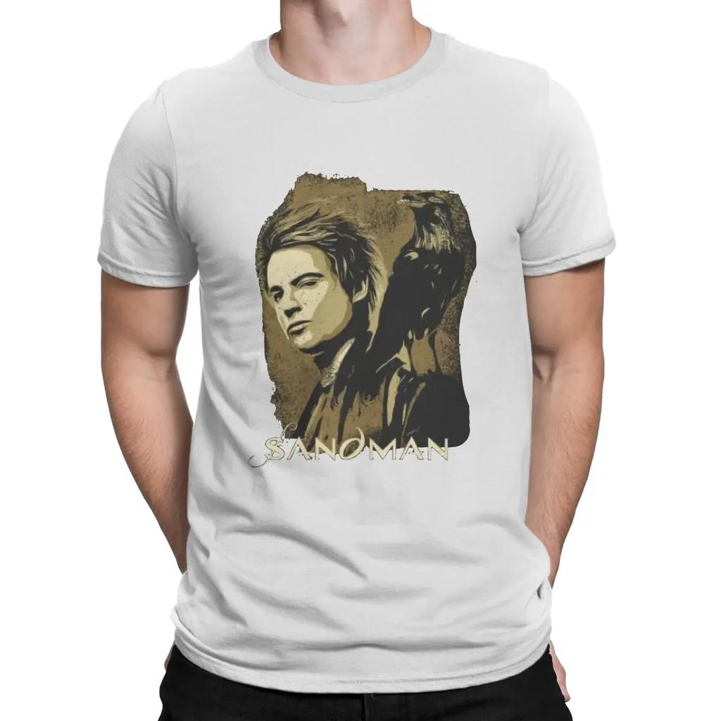 Ilustration Man's TShirt The Sandman Crewneck Short Sleeve 100% Cotton T Shirt Humor High Quality Birthday Gifts Unisex