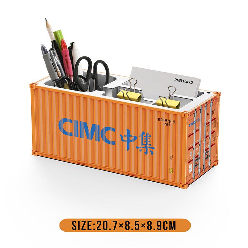 Mini 1:30 Scale Desktop Pen Holder & Business Card Storage Box with Custom Logo
