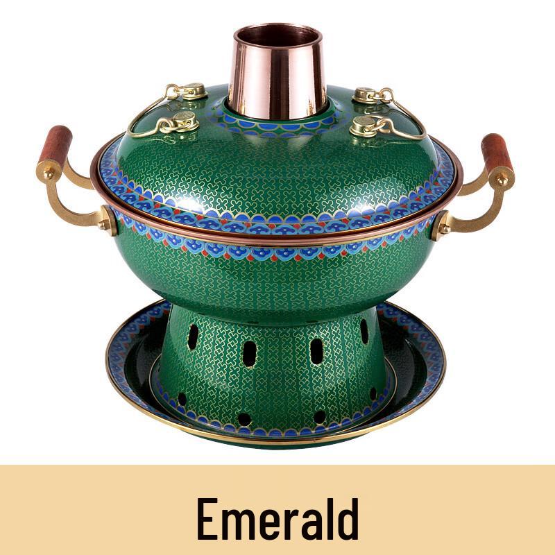 

ZISIZ Cloisonné Copper Hotpot