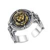 Mens Adjustable Lion King Ring Retro Vintage Style Plated Geometric Finger Men Women