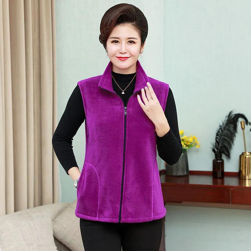 Plus Size Coat for Women's Vest Autumn Sleeveless Vests for Women Jackets Zipper Casual Waistcoat Female