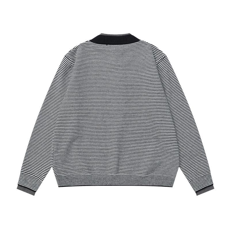 Unisex Japanese Retro Striped Knitwear - Casual Urban Lazy Style Sweater