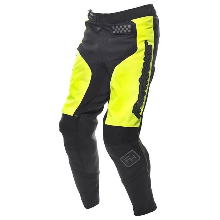Pantalon - Fasthouse - Grindhouse High Viz - Noir - Poly 600D - Genoux en cuir