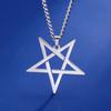 Dawapara Inverted Pentacle Necklace Gothic Pentagram Pendant Occult Amulet Witchcraft Stainless Steel Jewelry