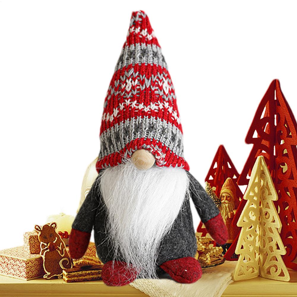 Holiday Gnomes Handmade Figurines Statue Doll Christmas Gnome Decoration For Garden Window Home Indoor Halloween Table Holiday