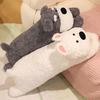 Stuffed Dog Pillow Fuzzy Dog Plush Toy Fluffy Cuddle Pillow Cute Animal Long Pillow Sofa Bed Use Cushion Gift for Kids Adults