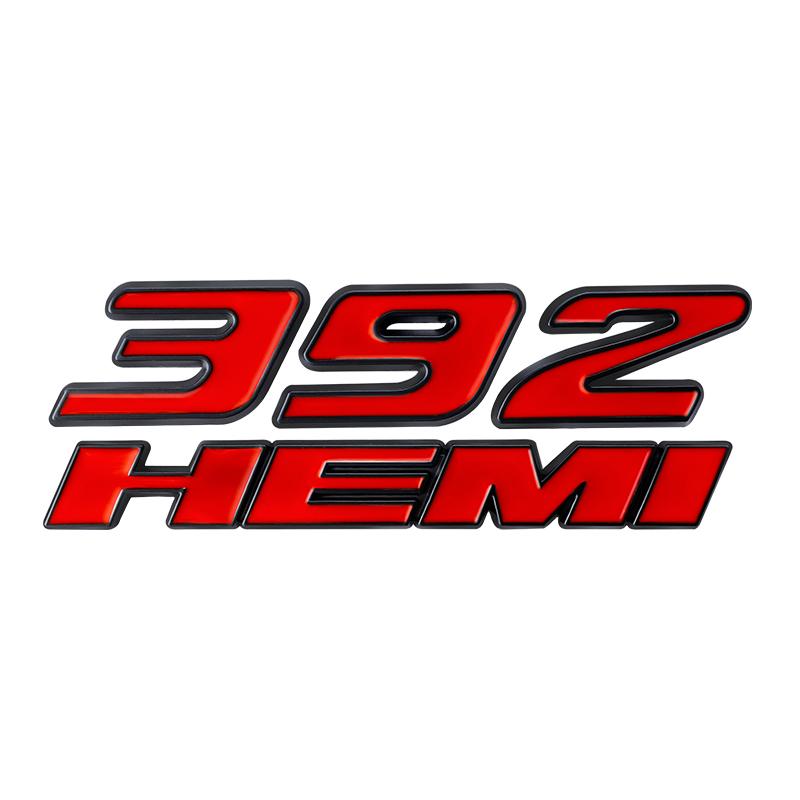 1 Stück 3D Metallaufkleber Auto Kofferraum 345 392 HEMI Emblem Plakette Für Dodge Challenger Ram Charger Caliber Journey Caravan Chrysler Dart