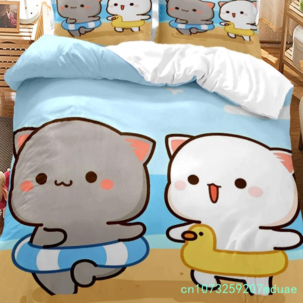 New Cute Bubu Dudu Cartoon Bear Panda Duvet Cover Kawaii Bedding Sets Soft Quilt Cover Single/Double/Queen/King Boys