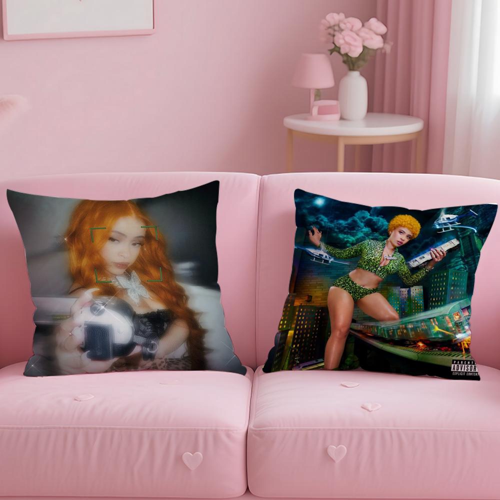 popular rapper Ice Spice Cushion Cover Soft EasyWash Pillow Case Versatile for Couch Bed Travel and Office