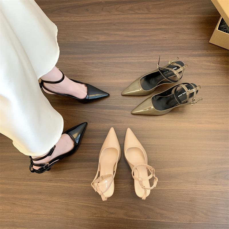 Designer Summer New Band Women Pumps Shoes Shallow Slip On Slingback Sandals Thin High Heel Dress Sexy Pumps Shoes